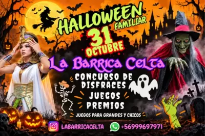 🎃👻 ¡HALLOWEEN FAMILIAR EN LA BARRICA CELTA! 🧙‍♀️✨31 de Octubre - Cultura